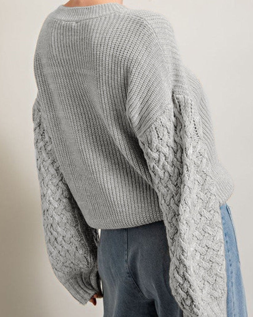 Drop Shoulder Knit Sweater - Eolante Clothing