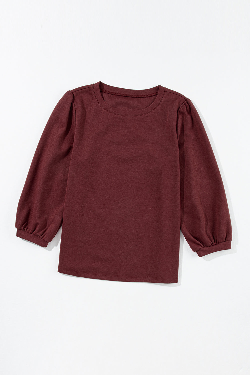 3/4 Sleeve Round Neck Top - Eolante Clothing