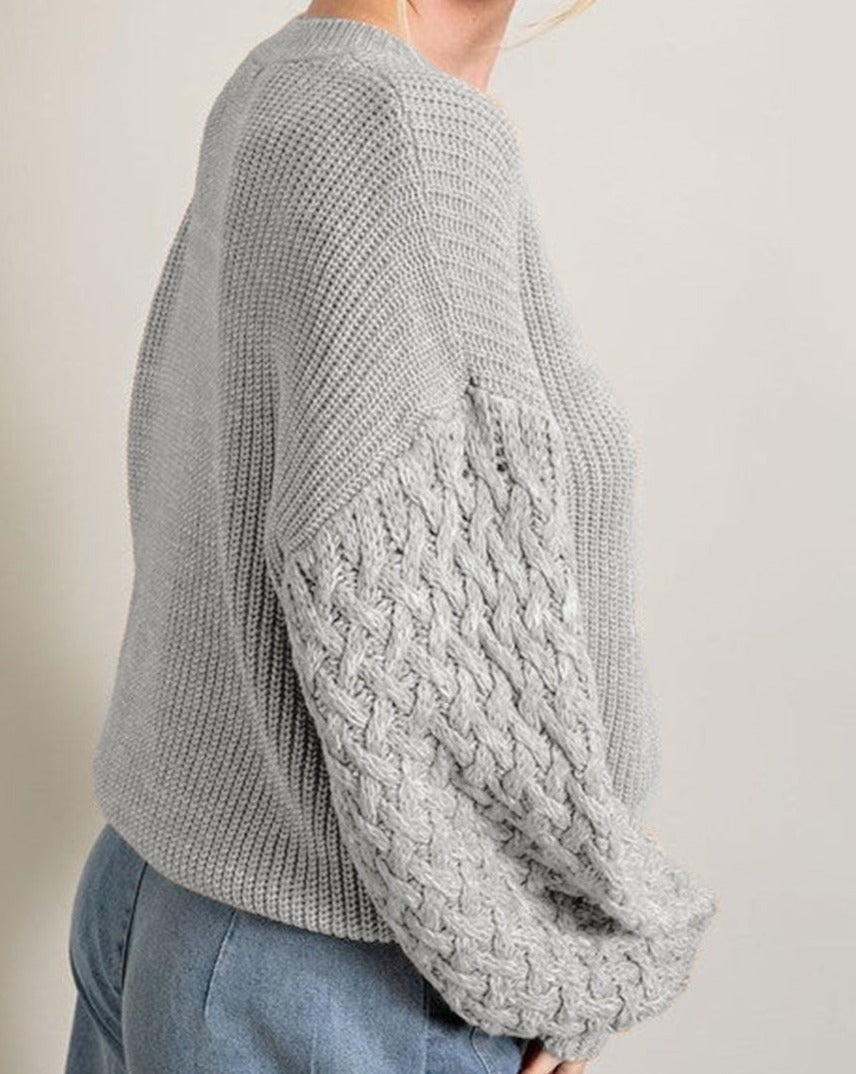 Drop Shoulder Knit Sweater - Eolante Clothing