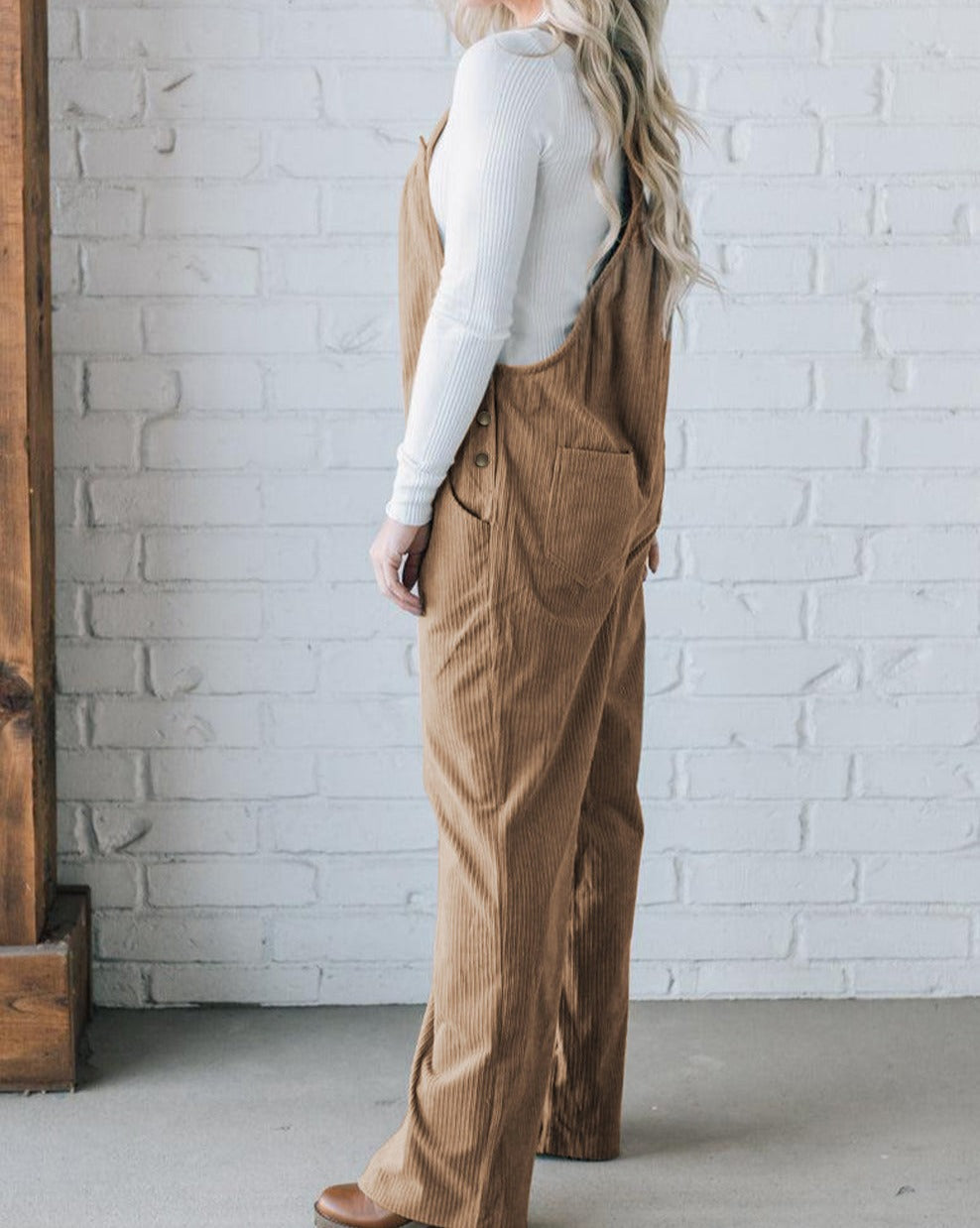 Corduroy Loose Fit Overall - Eolante Clothing