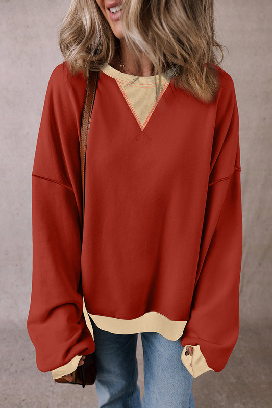 Colorblock Oversized Sweatshirt - Eolante Clothing