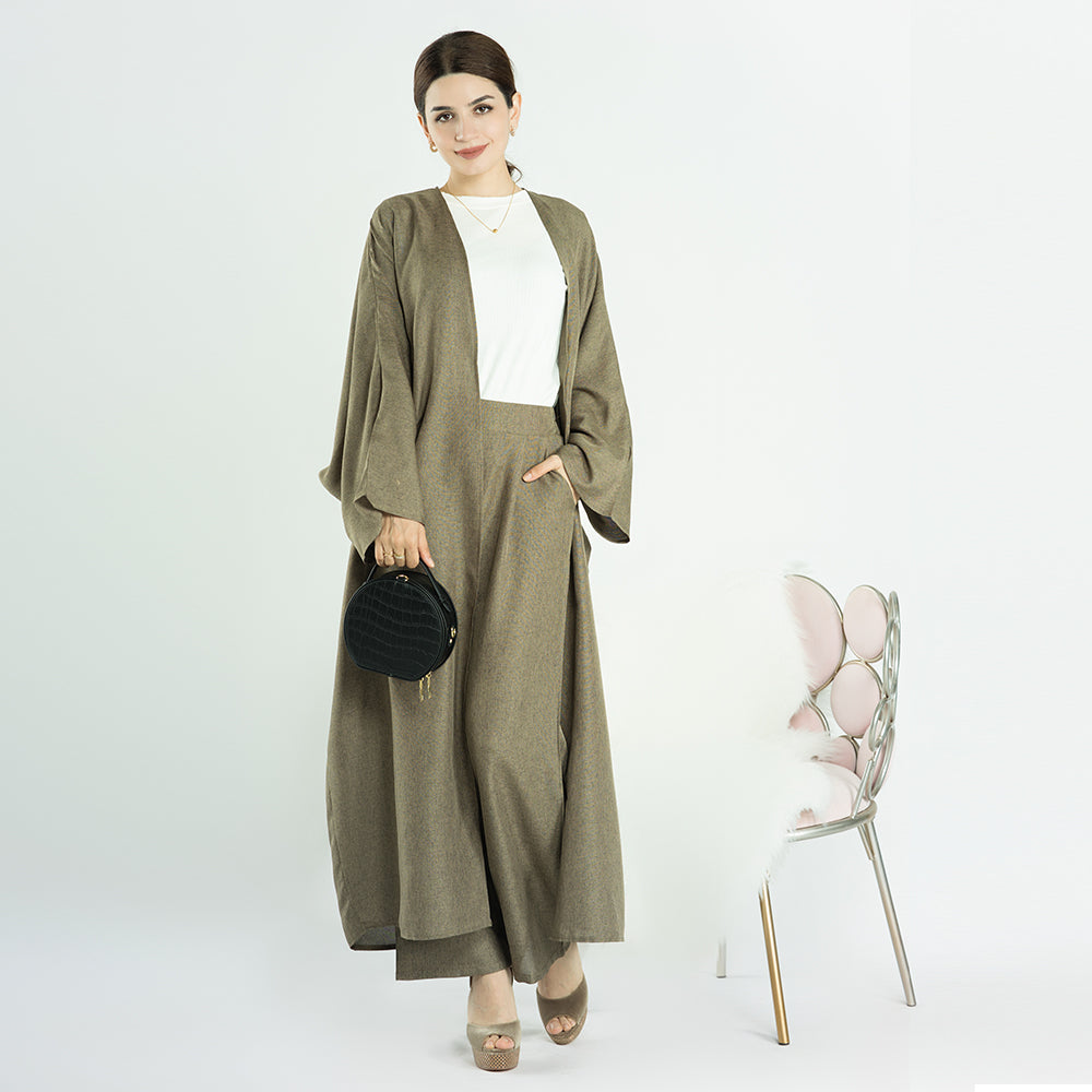 2 Piece Abaya Set, Dress and Pants For Casual to Formal Events - Eolante Clothing