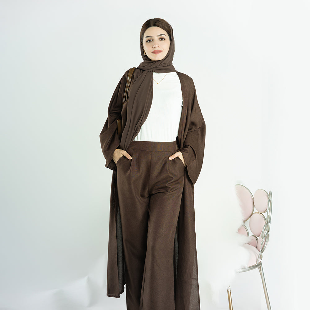 2 Piece Abaya Set, Dress and Pants For Casual to Formal Events - Eolante Clothing