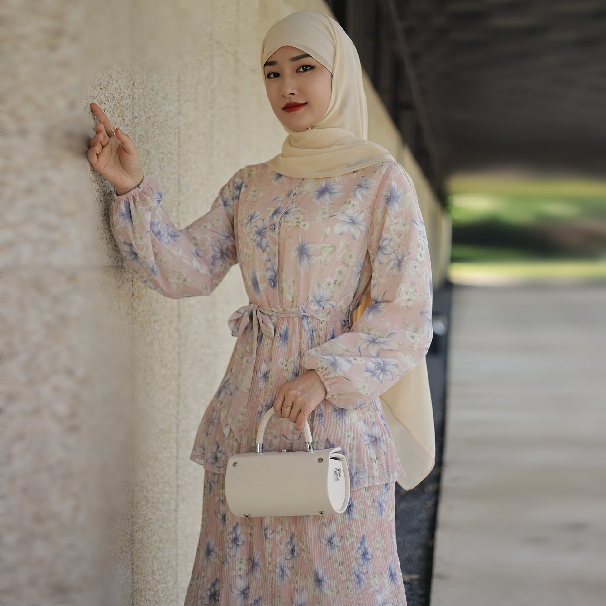 Chiffon Tiered Maxi Abaya | Eolante Clothing 