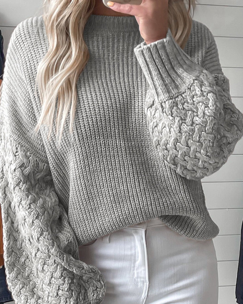 Drop Shoulder Knit Sweater - Eolante Clothing