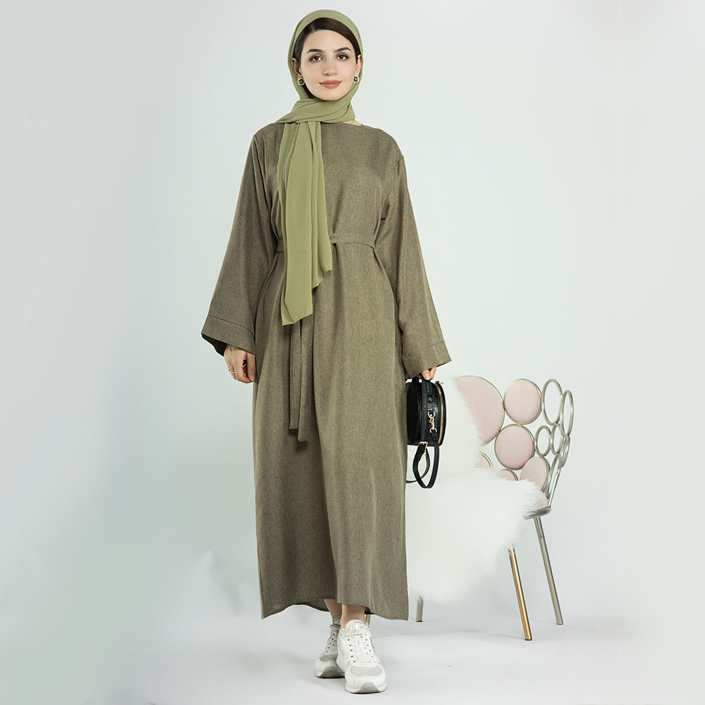 Linen Maxi Dress Abaya | Eolante Clothing 