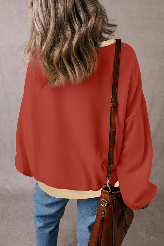 Colorblock Oversized Sweatshirt - Eolante Clothing