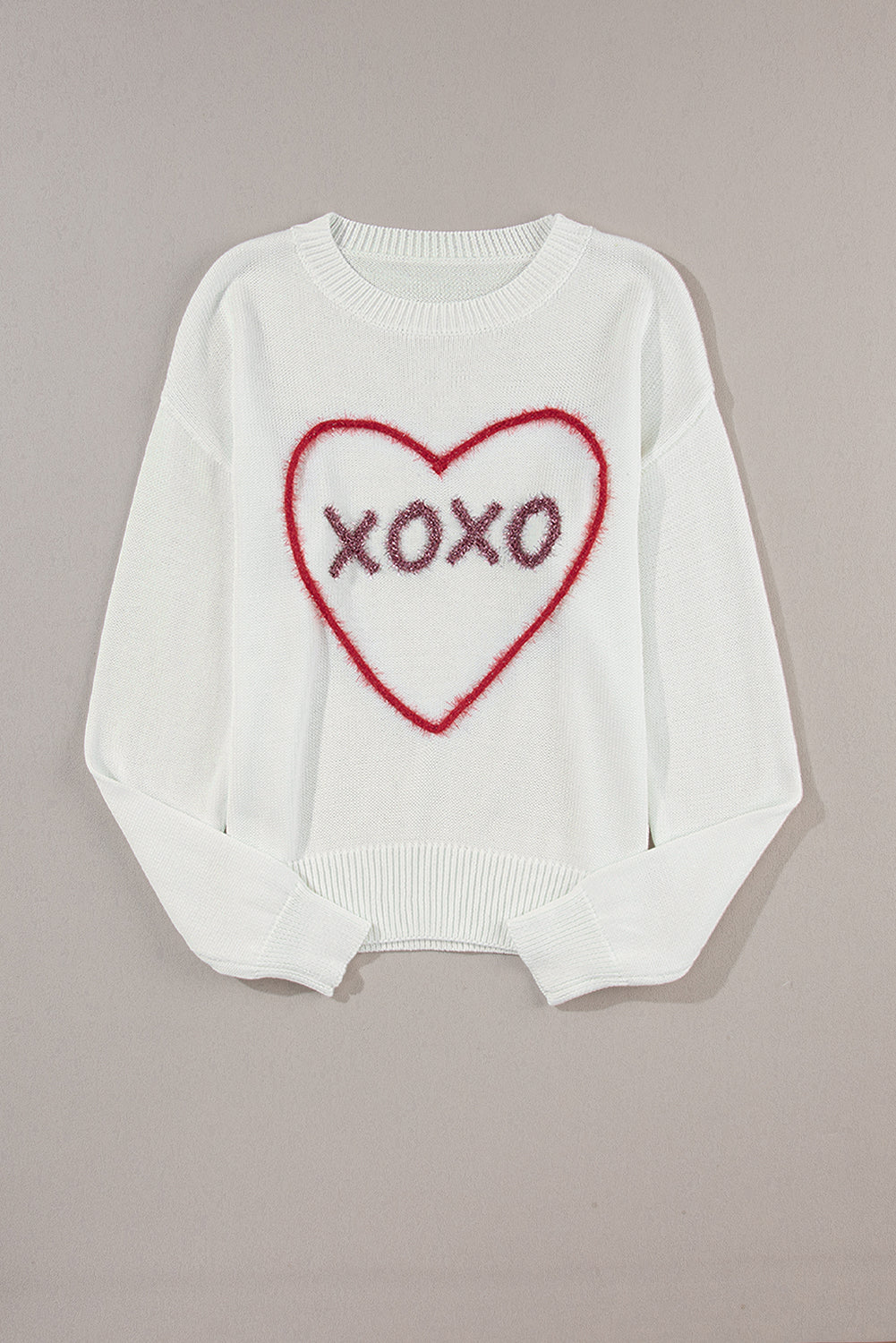 Drop Shoulder XOXO Sweater - Eolante Clothing