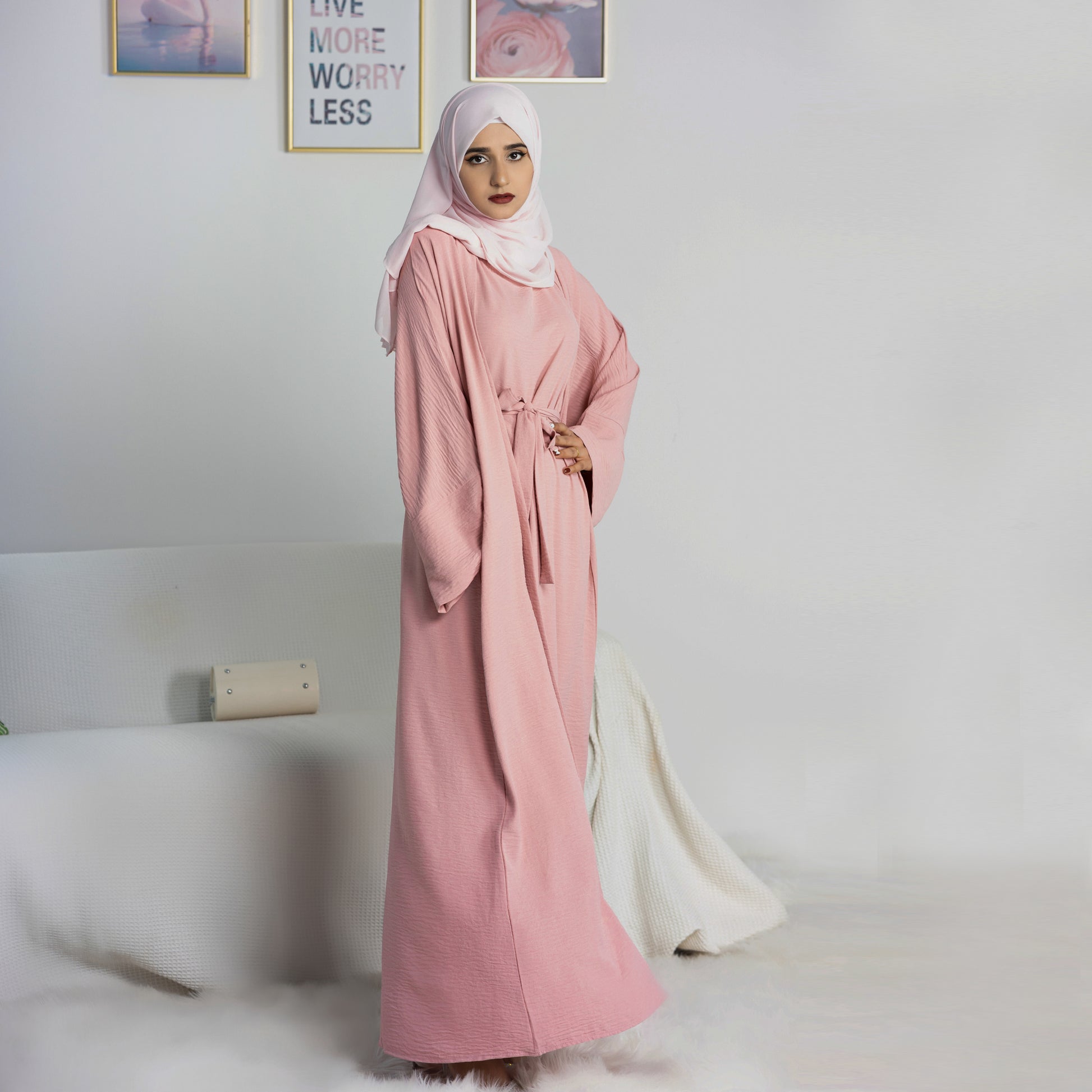 Petal Pink Inner Dress for Abaya | Eolante Clothing 