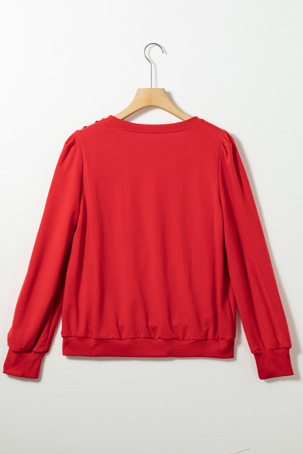 Button Tab Long Sleeve Top - Eolante Clothing