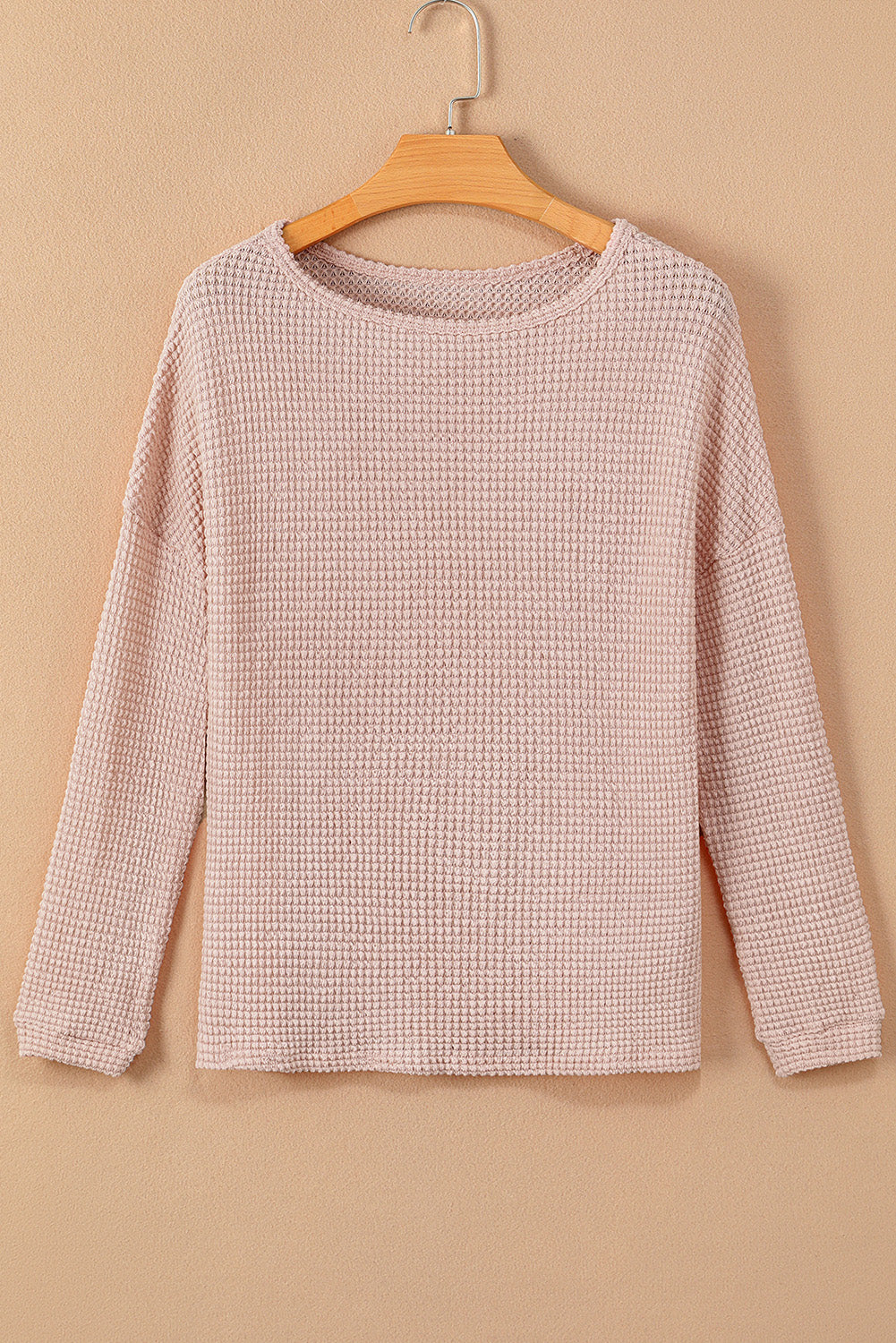 Waffle Knit Long Sleeve Top - Eolante Clothing