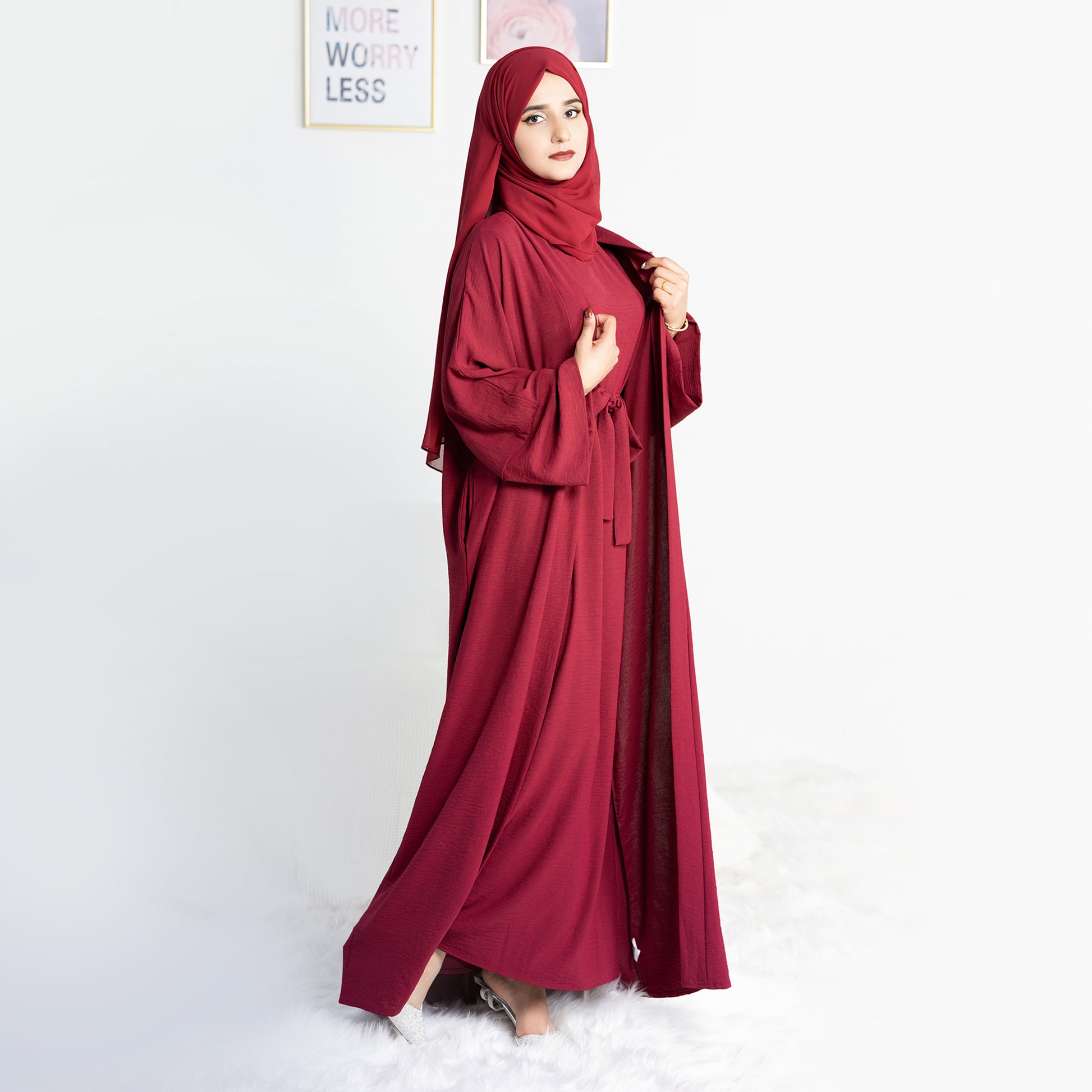 Abaya Inner Dress in Red | Eolante Clothing 