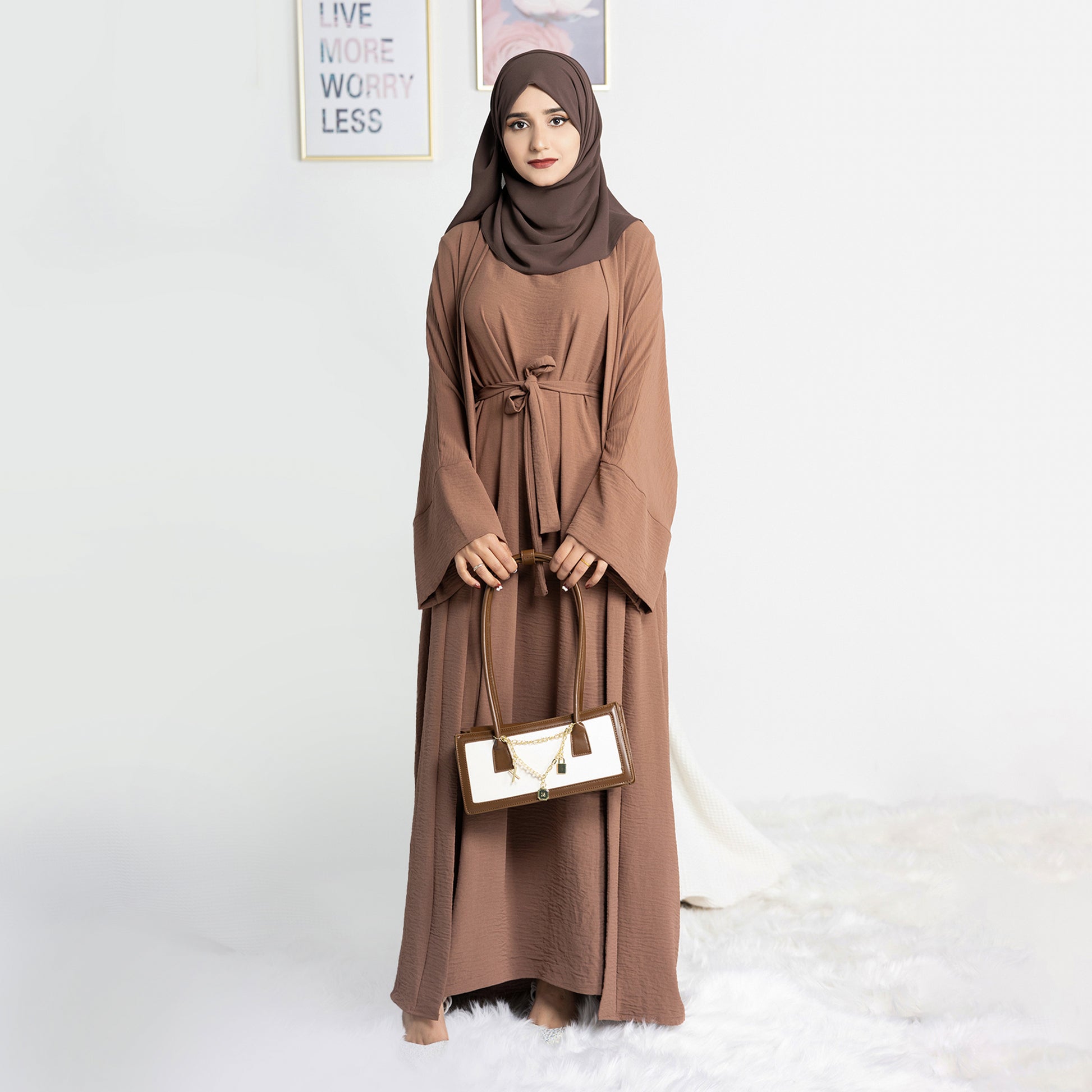 Flowy Inner Dress in Brown | Eolante Clothing 