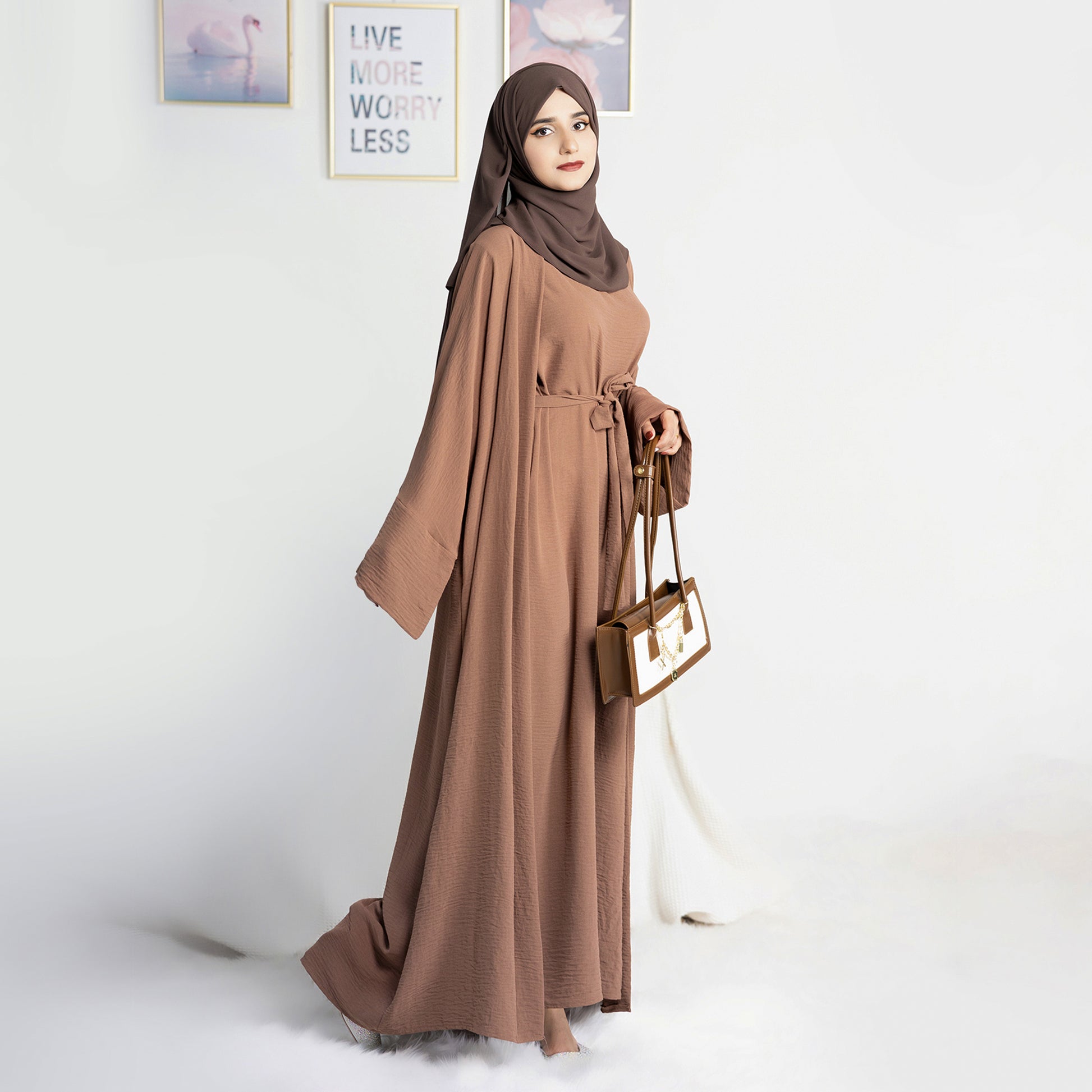 Abaya Inner Dress in Brown | Eolante Clothing 