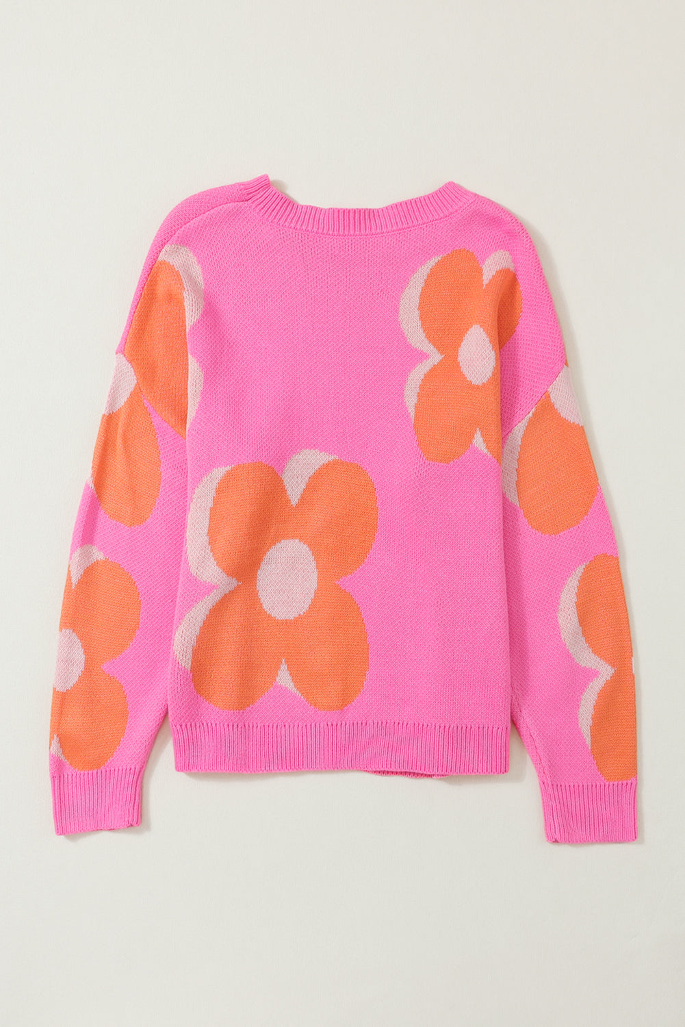 Slouchy Floral Sweater - Eolante Clothing