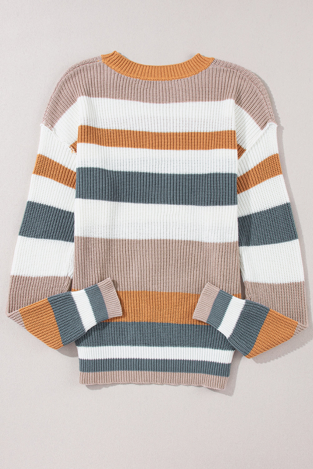 Knit Color Block Sweater - Eolante Clothing