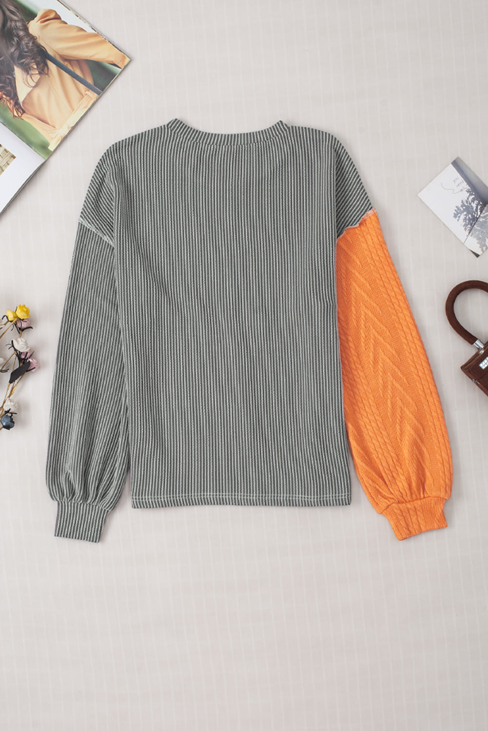 Colorblock Long Sleeve Top - Eolante Clothing