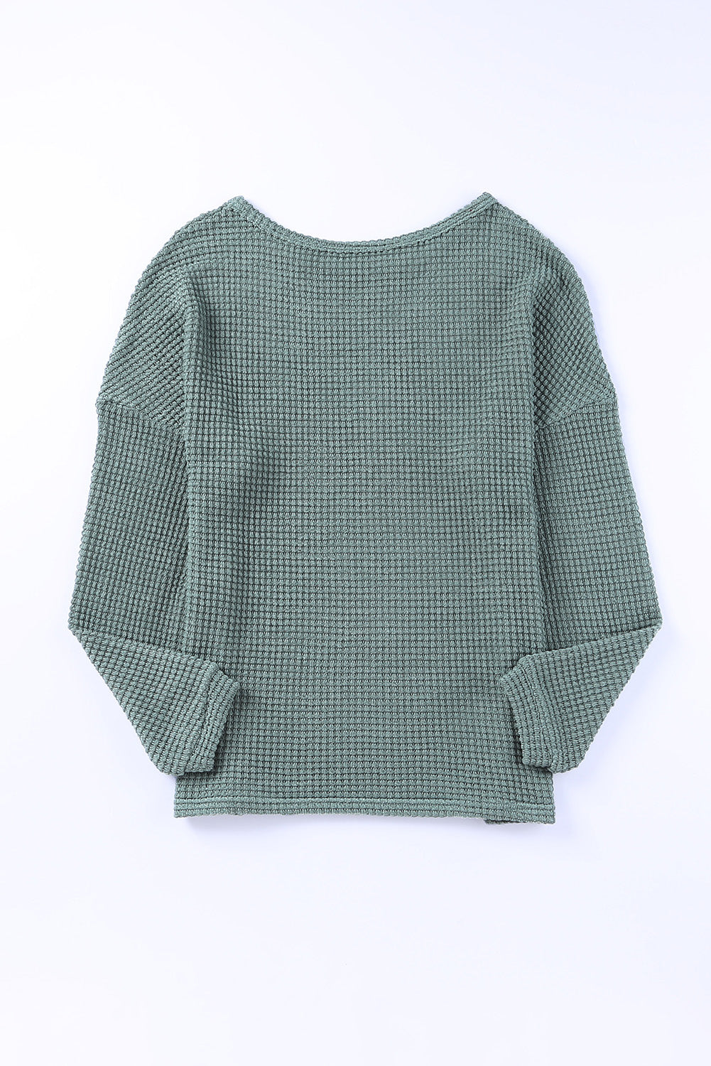 Waffle Knit Long Sleeve Top - Eolante Clothing