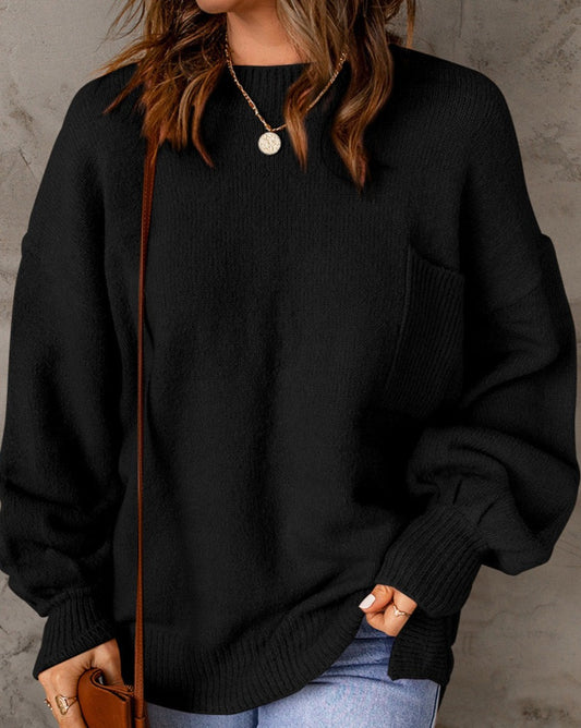 Puffy Pocketed Sweater - Eolante Clothing