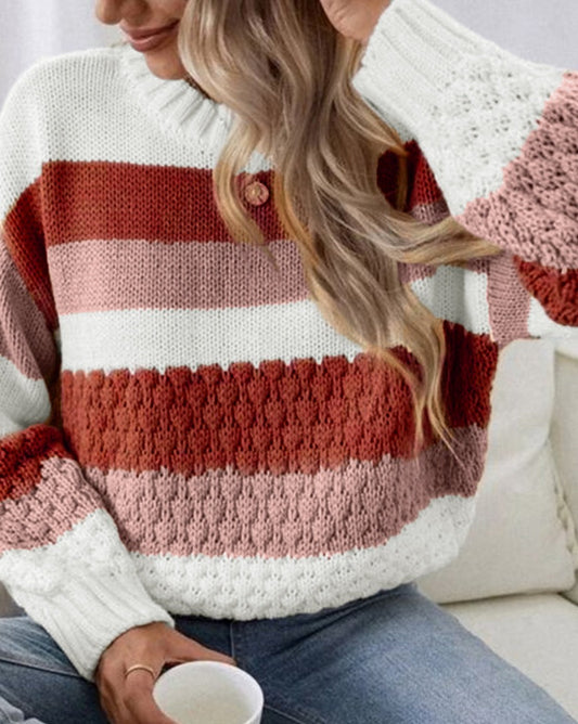 Cable Knit Shoulder Sweater - Eolante Clothing