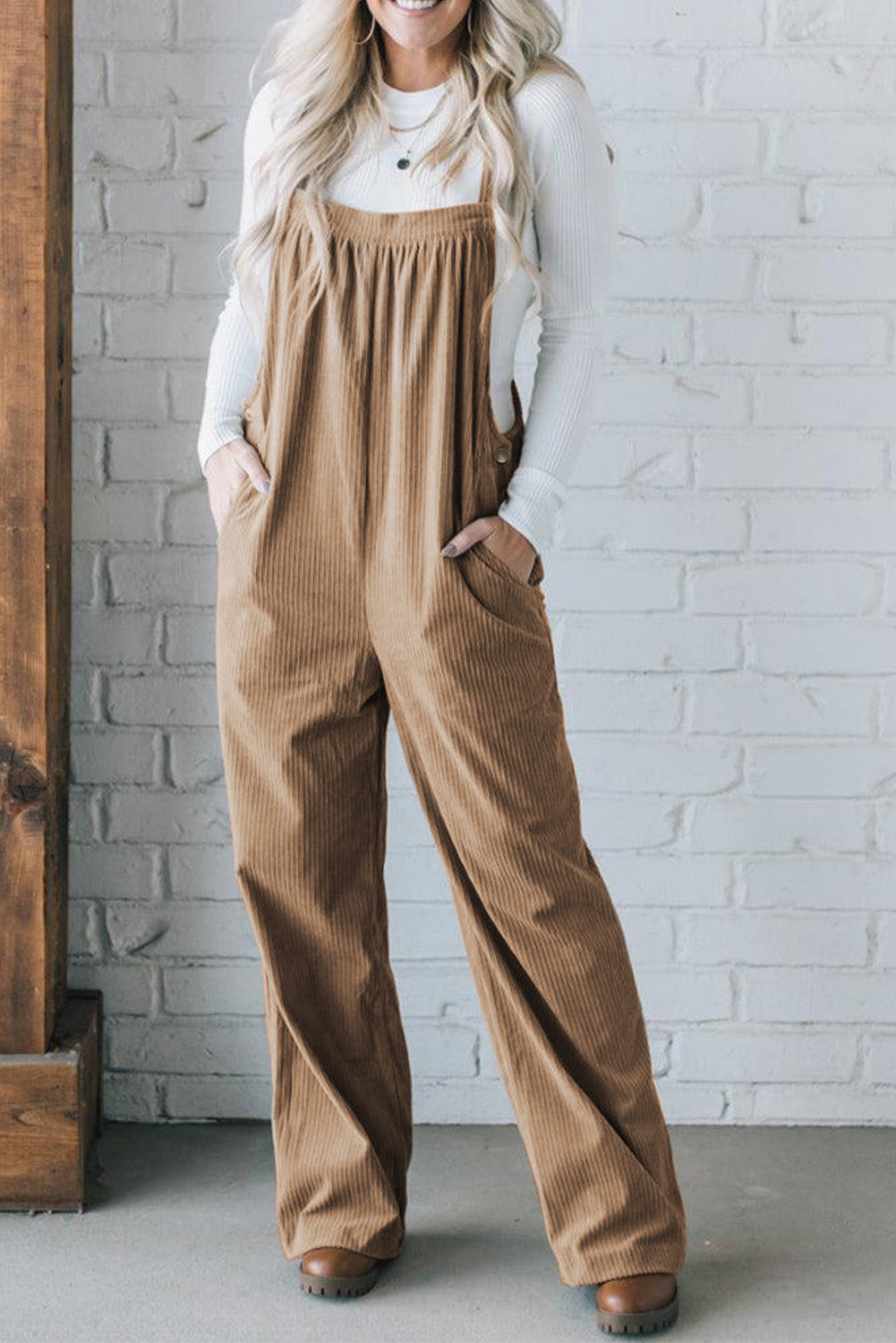 Corduroy Loose Fit Overall - Eolante Clothing