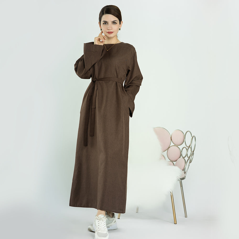 Linen Maxi Abaya | Eolante Clothing 