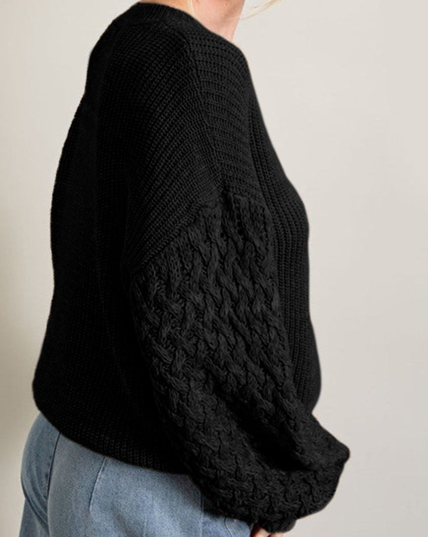 Drop Shoulder Knit Sweater - Eolante Clothing