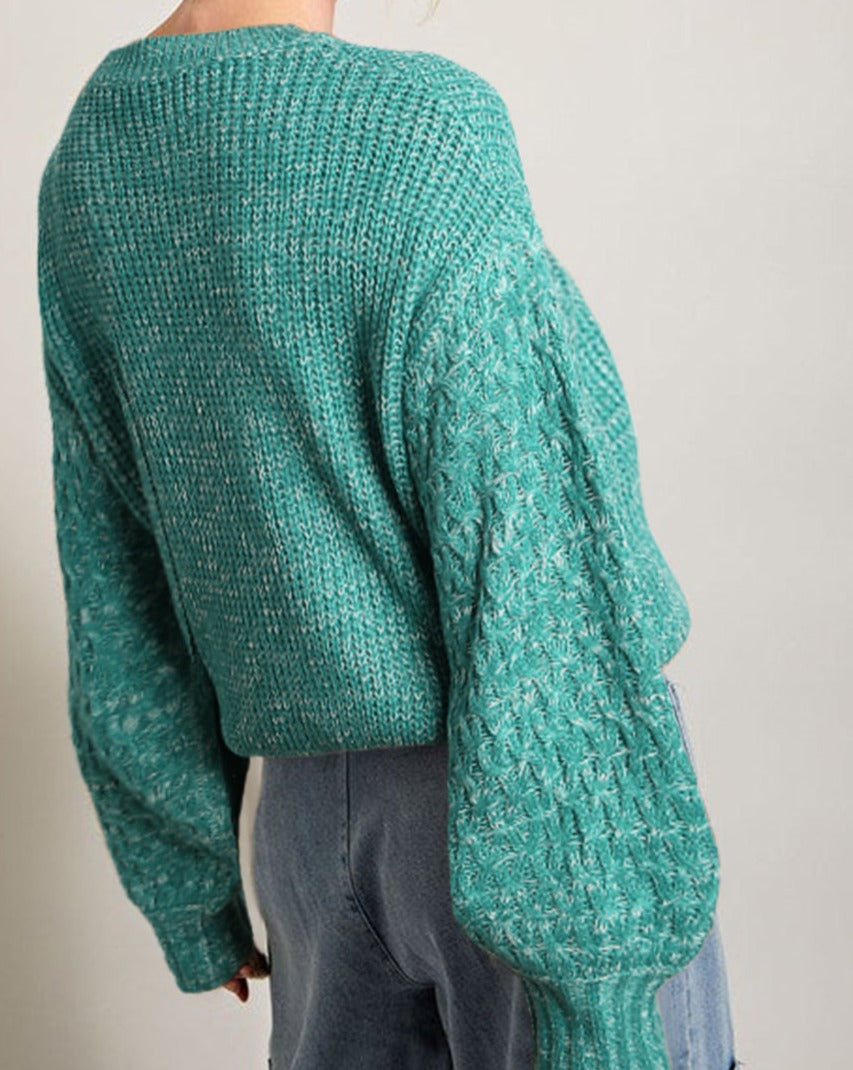 Drop Shoulder Knit Sweater - Eolante Clothing