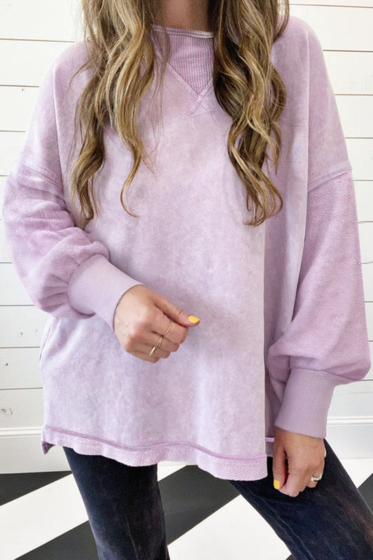 Mineral Wash Pullover Sweatshirt - Eolante Clothing