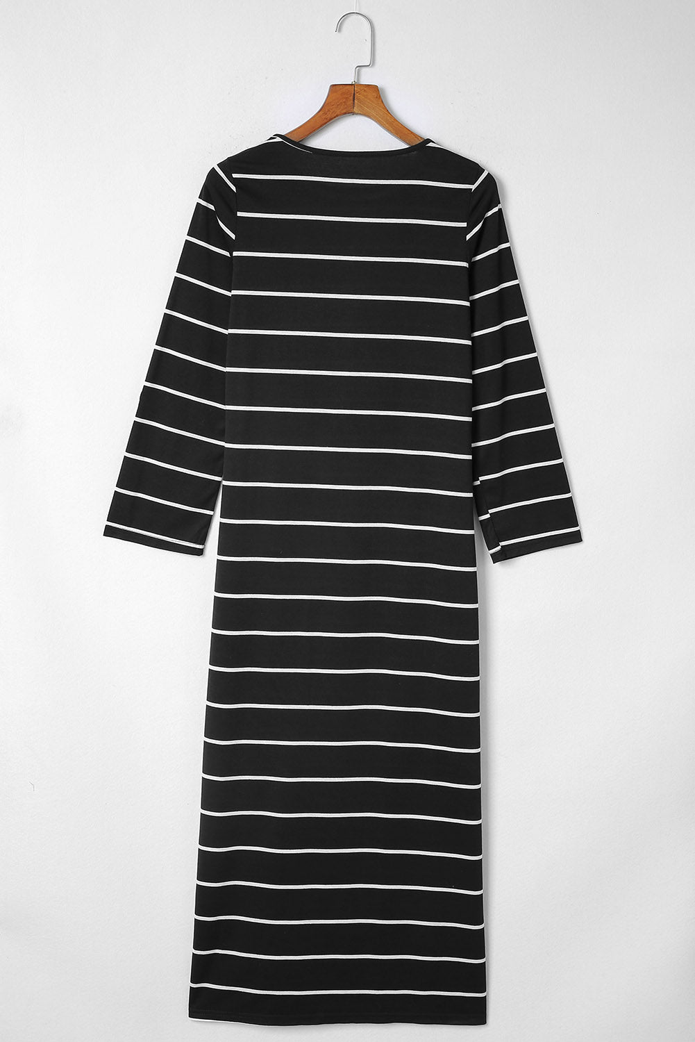 Stripe Slit Long Dress - Eolante Clothing