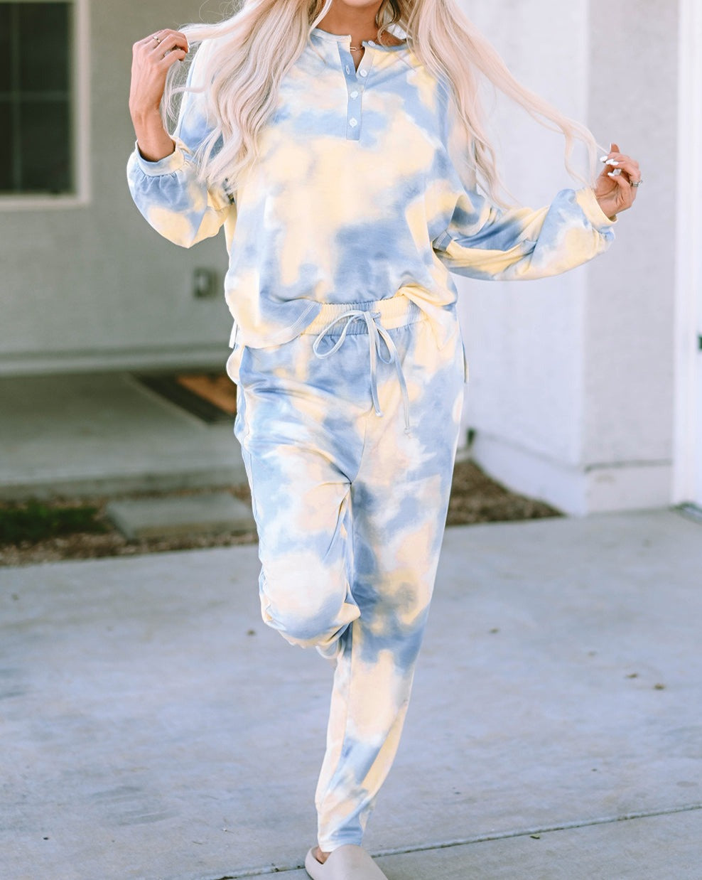 Tie Dye Top and Pants Loungewear Set - Eolante Clothing