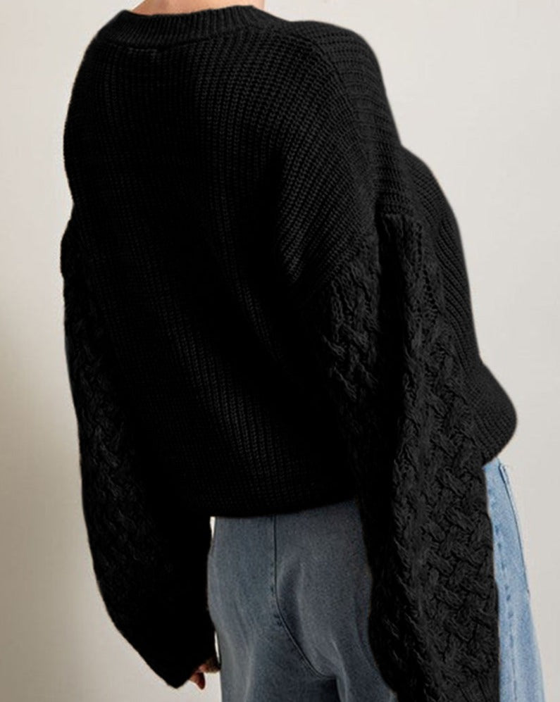 Drop Shoulder Knit Sweater - Eolante Clothing