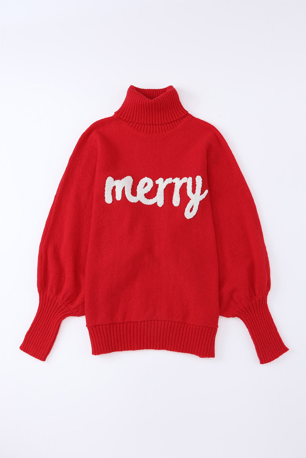 LOVE Embroidery High Neck Sweater - Eolante Clothing