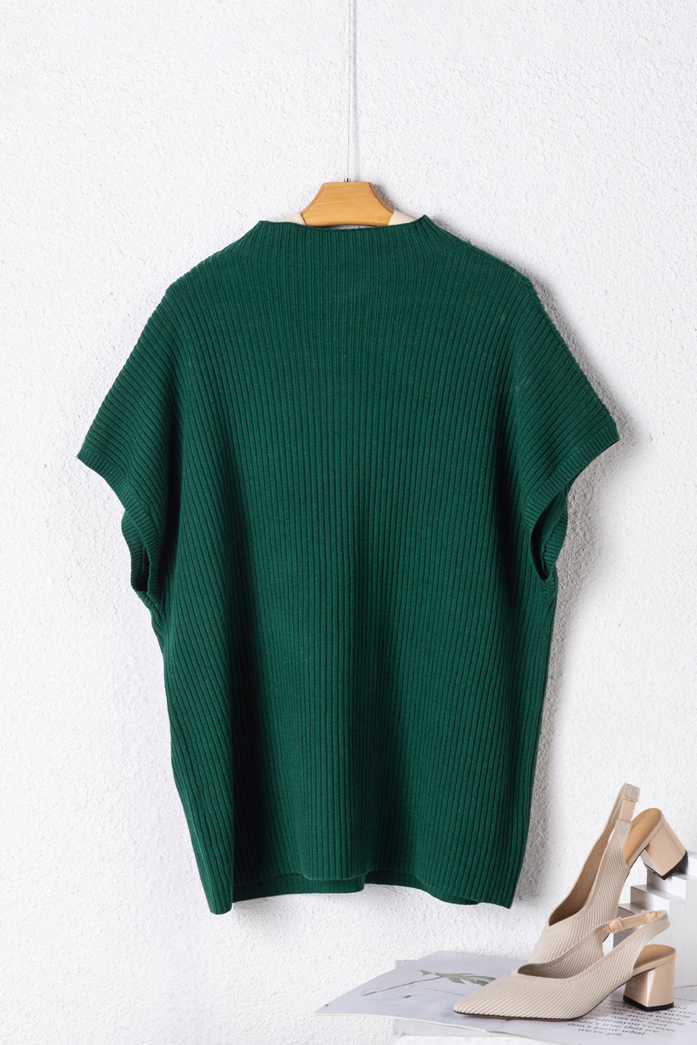 Mock Neck Chest Pocket Plus Size Sweater - Eolante Clothing