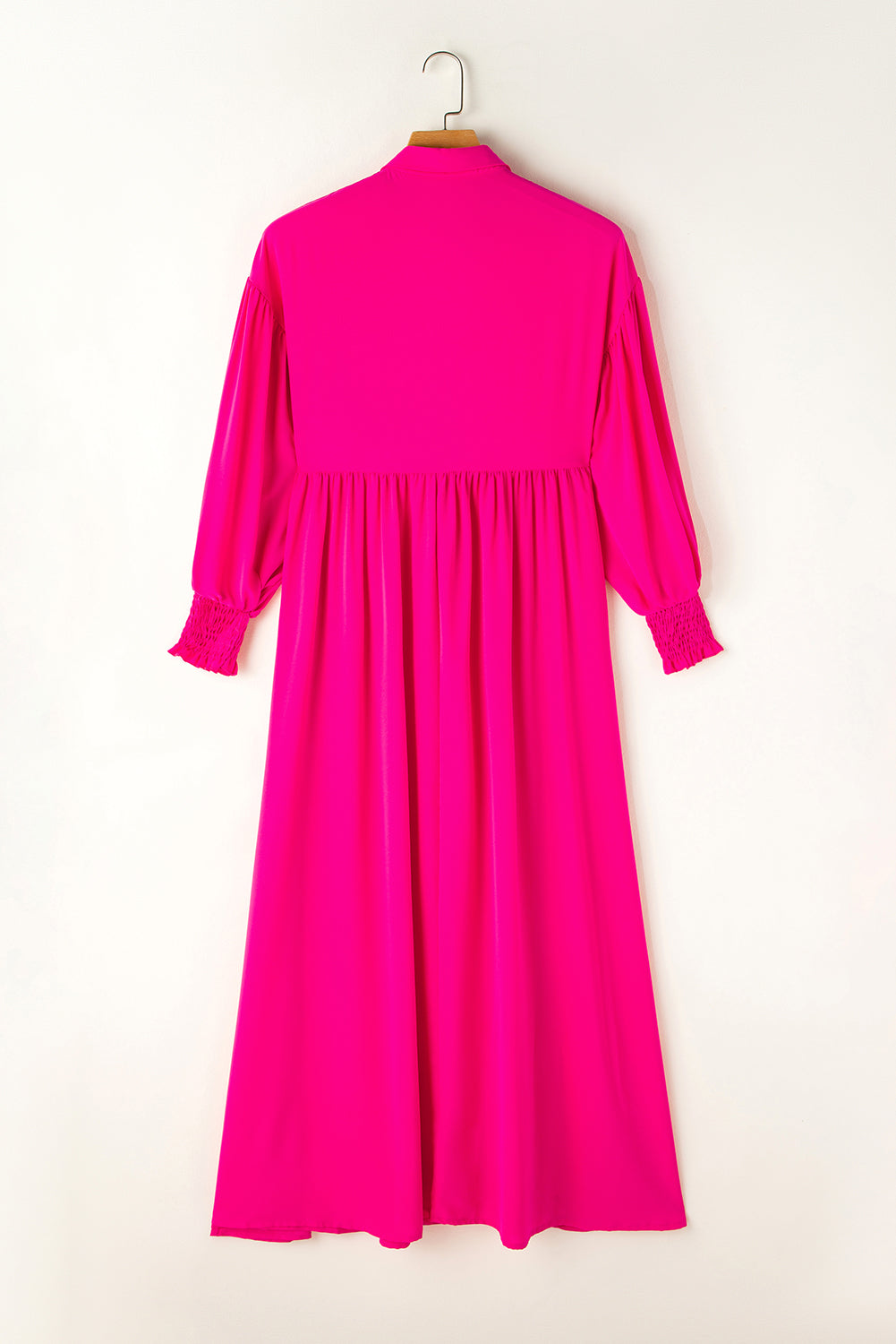 Bubble Sleeve Shirt Maxi Dress - Eolante Clothing