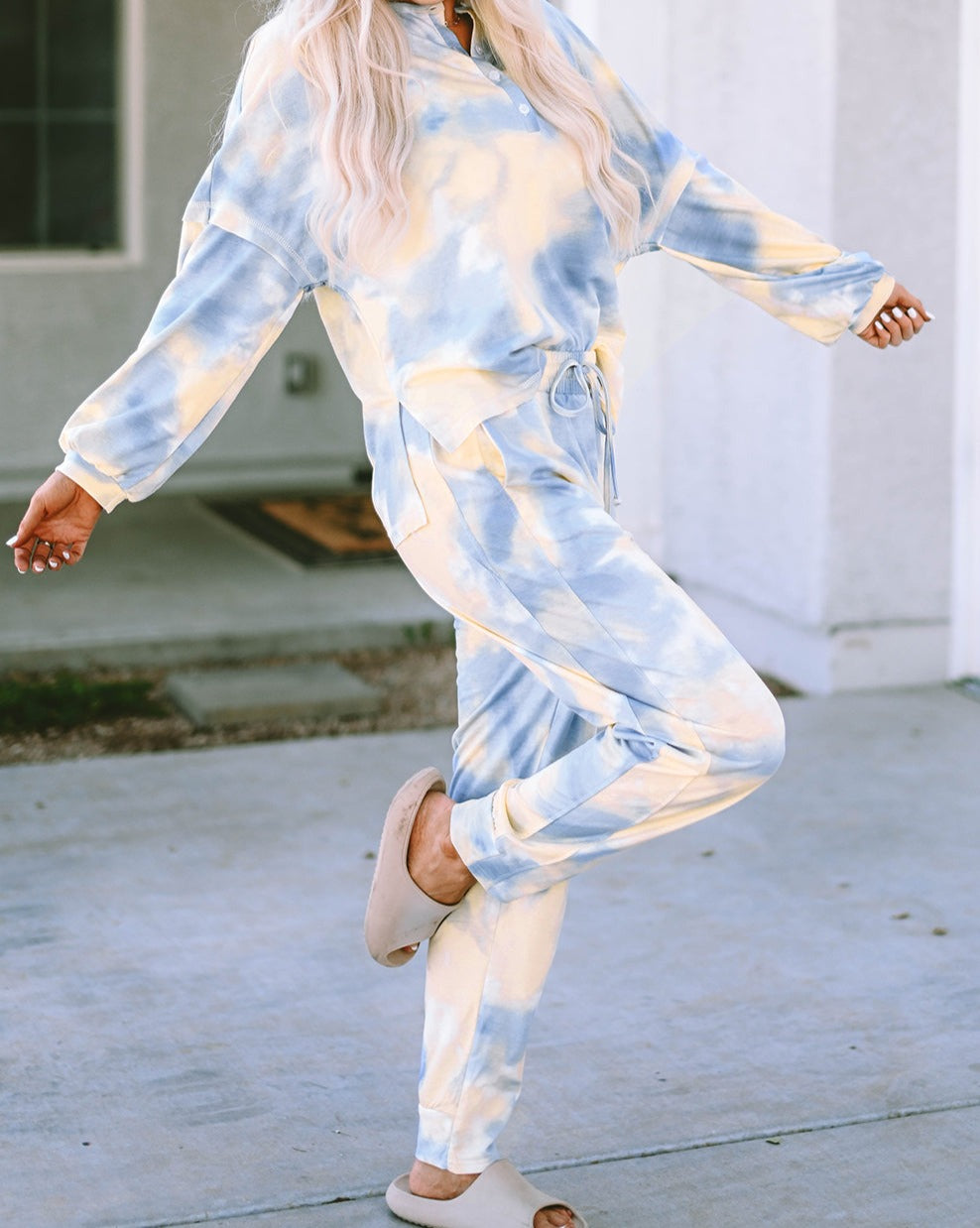 Tie Dye Top and Pants Loungewear Set - Eolante Clothing