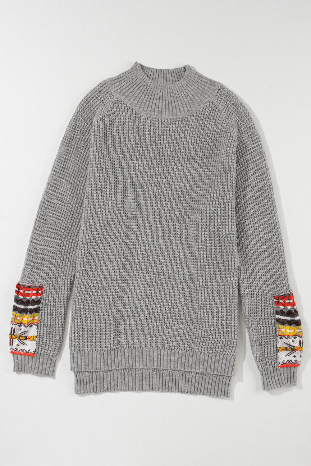 High Neck with Tribal Patch sweater - Eolante Clothing