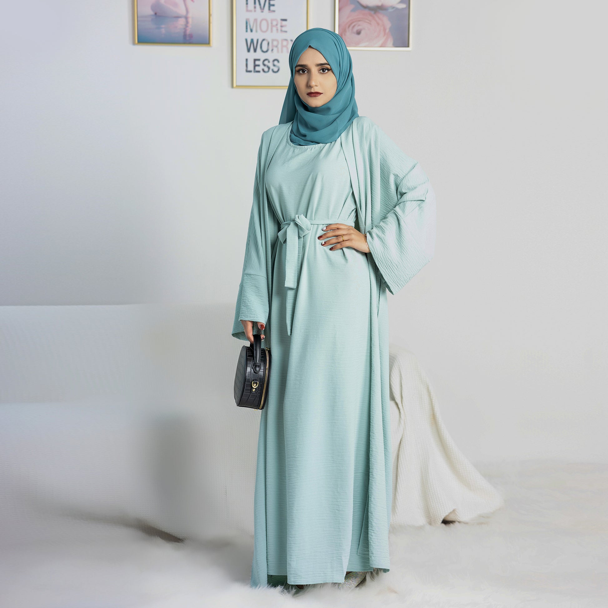 Turquoise Sleeveless Inner Dress | Eolante Clothing 