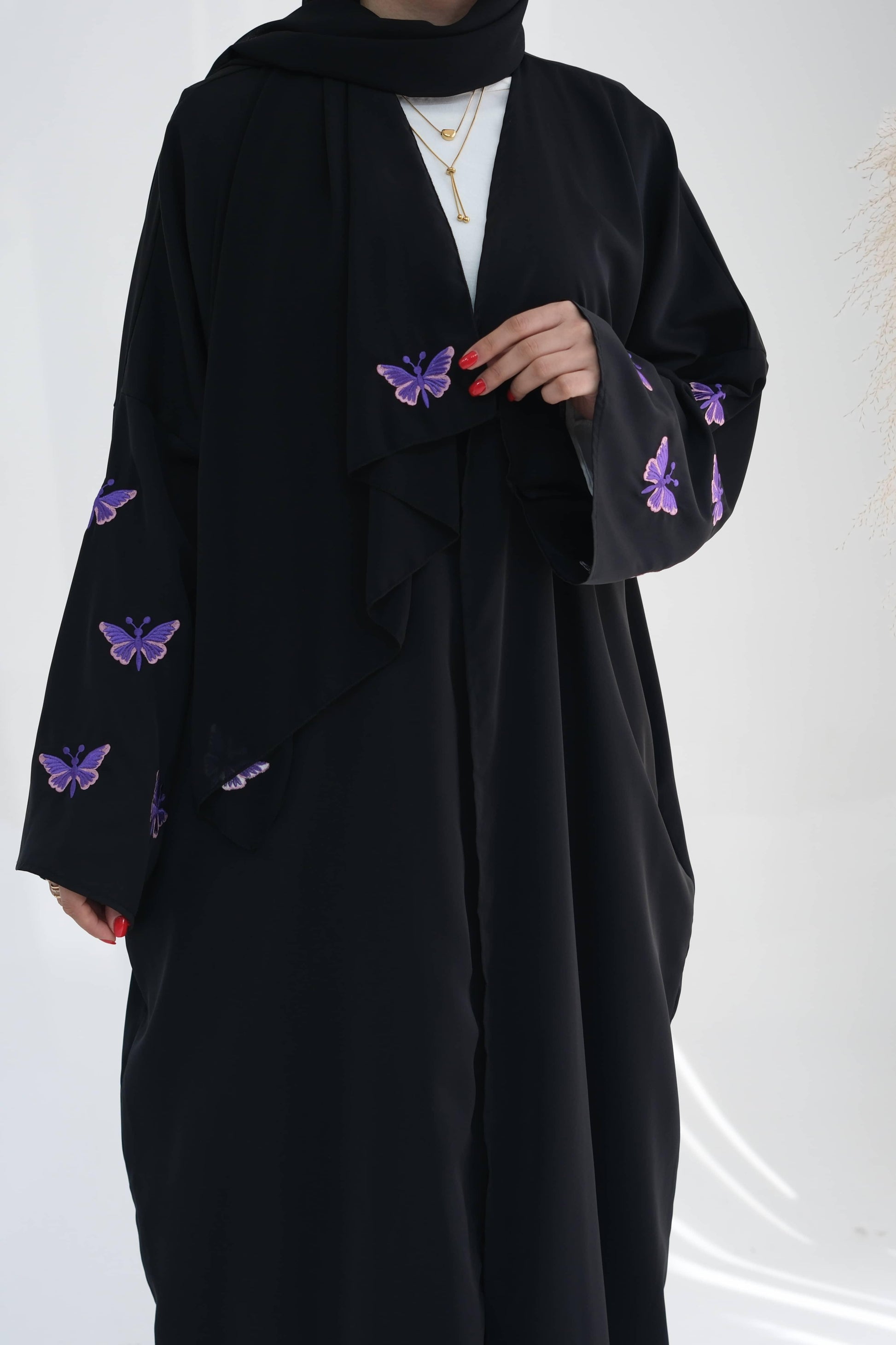 Open Abaya with Butterfly for Islamic Wear | Eolante Clothing 