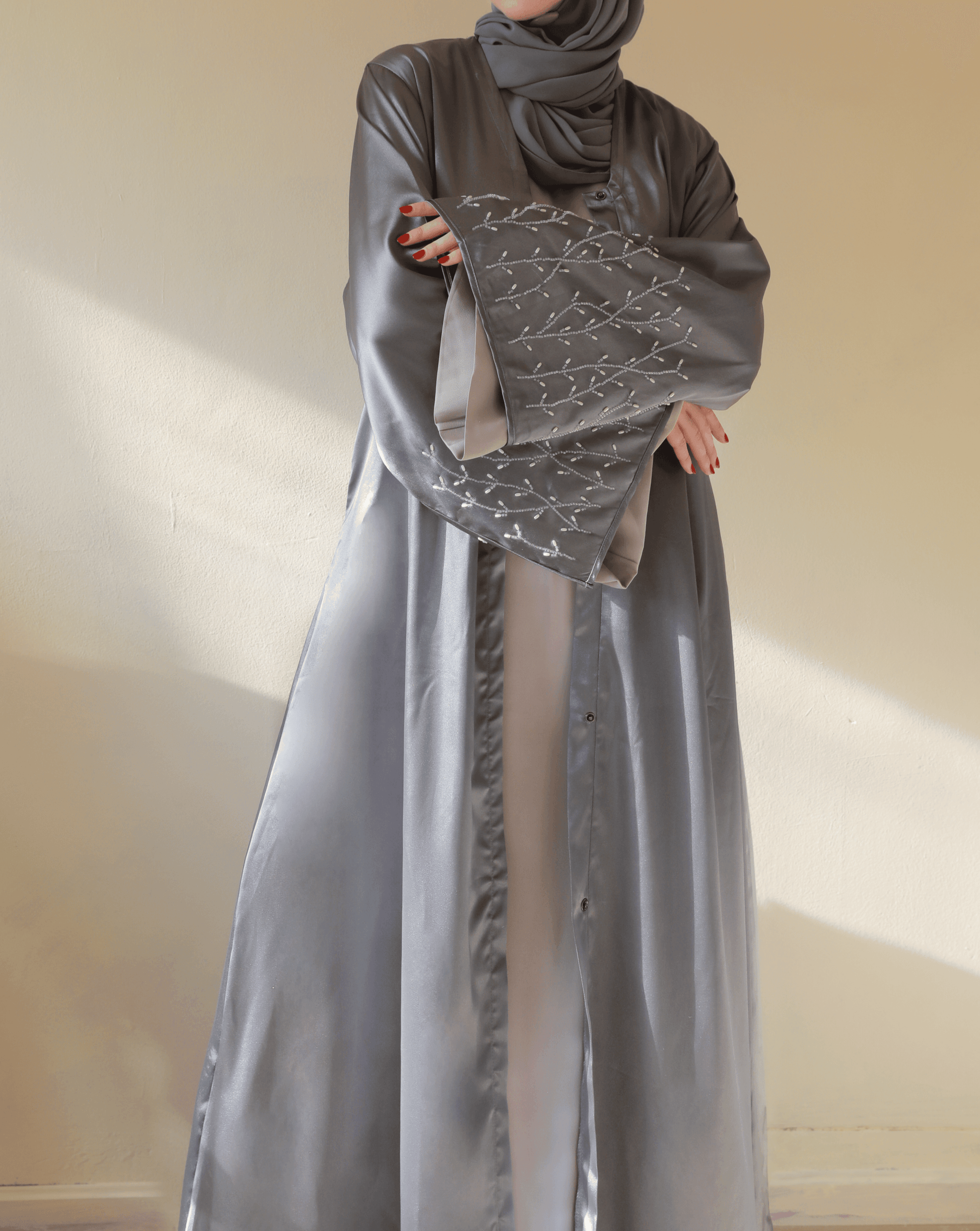 Open Floral Abaya Islamic Wear | Eolante Clothing