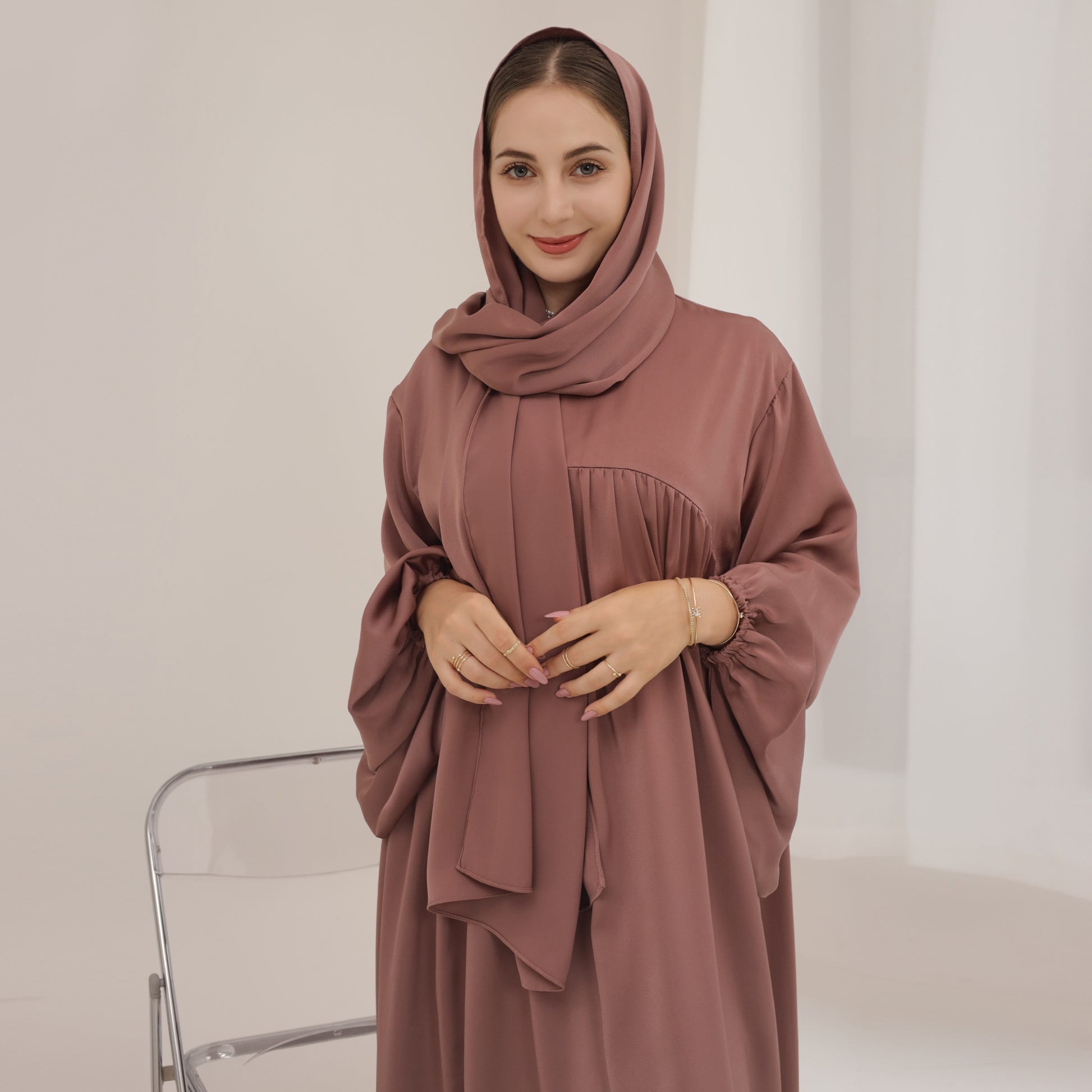 Oversized Loose Abaya Dress in Khaki | Eolante Clothing 