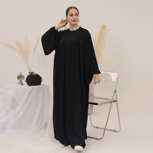 Loose Maxi Dress Abaya in Black | Eolante Clothing 