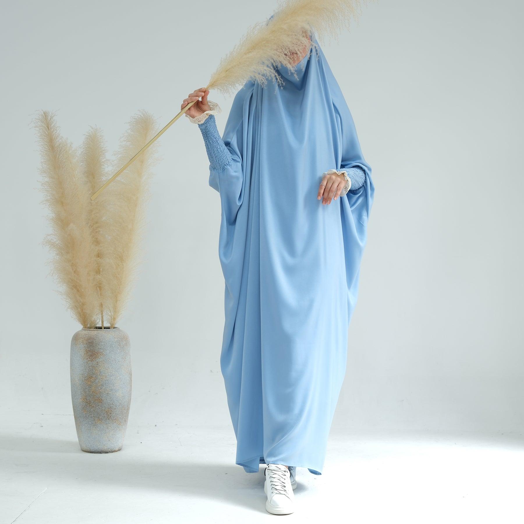 Light Blue Maxi Dress Abaya | Eolante Clothing 