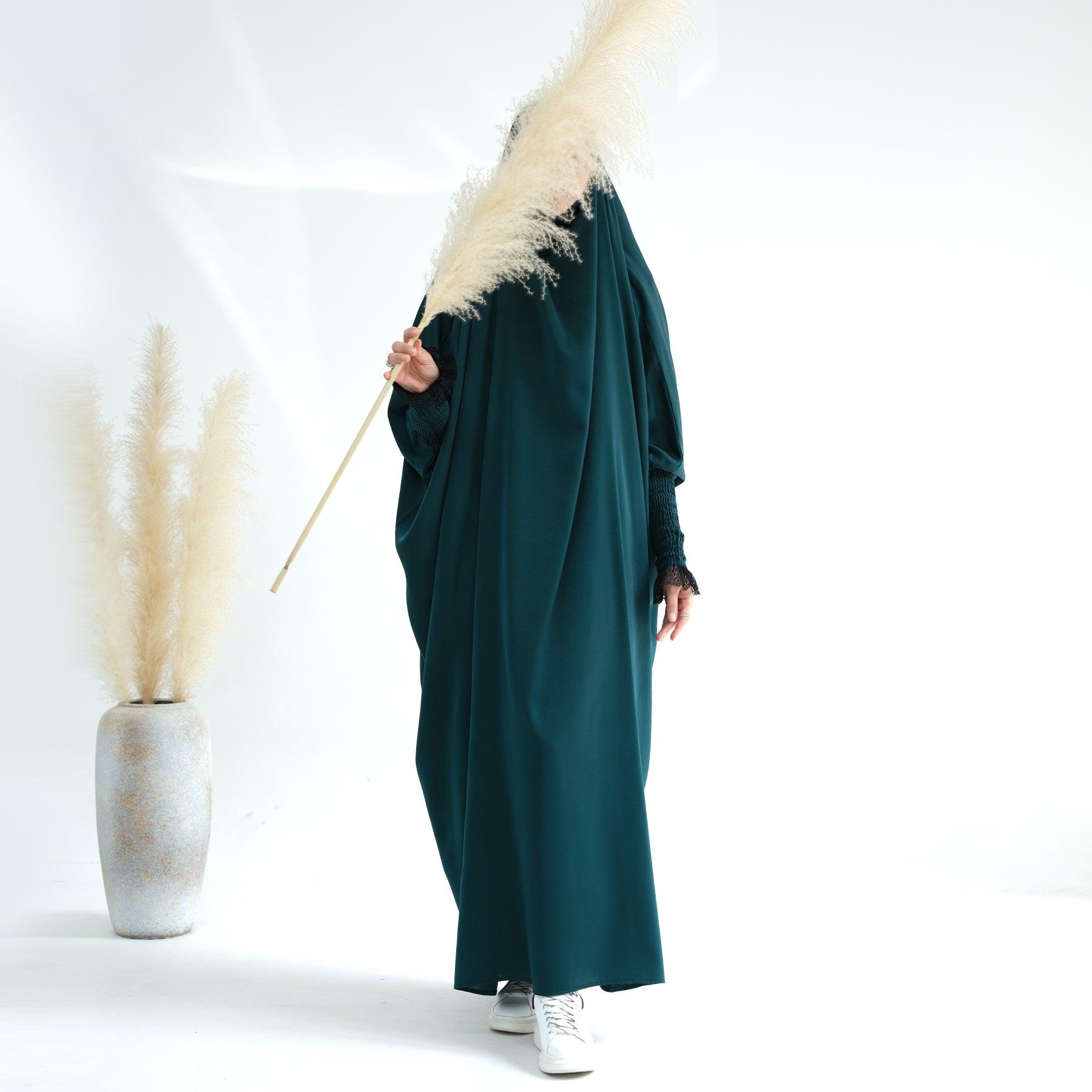 Dark Green Loose Maxi Abaya | Eolante Clothing 