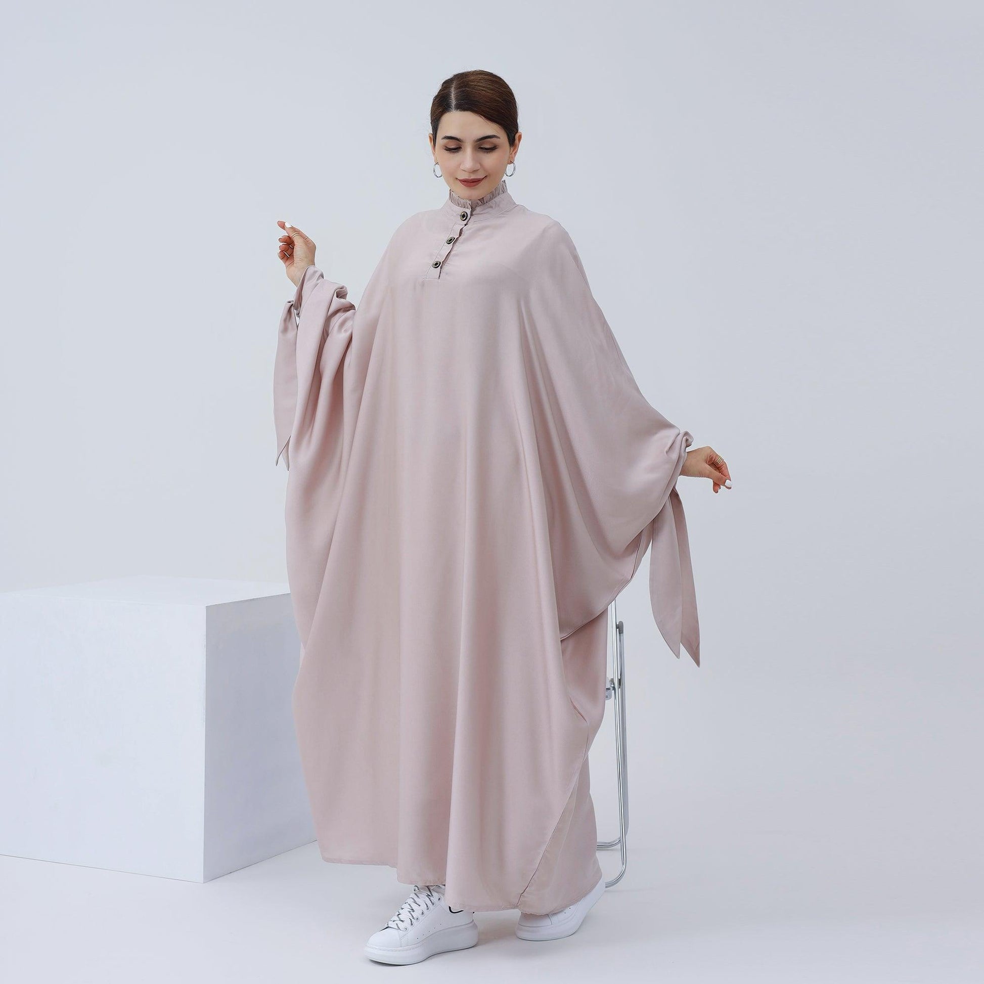 Oversized Misty Rose Abaya Dress | Eolante Clothing 