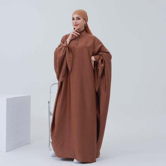 Oversized Buttoned Abaya Dress | Eolante Clothing 