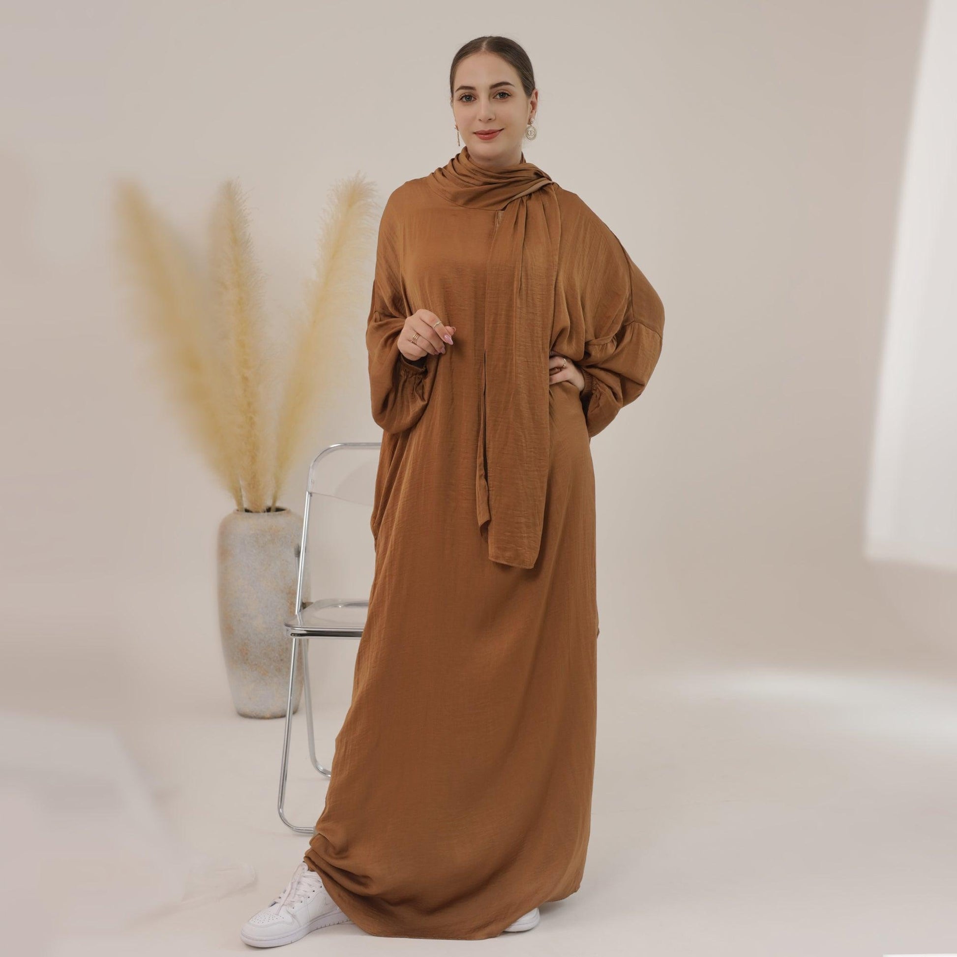 Casual Abaya in Khaki | Eolante Clothing 