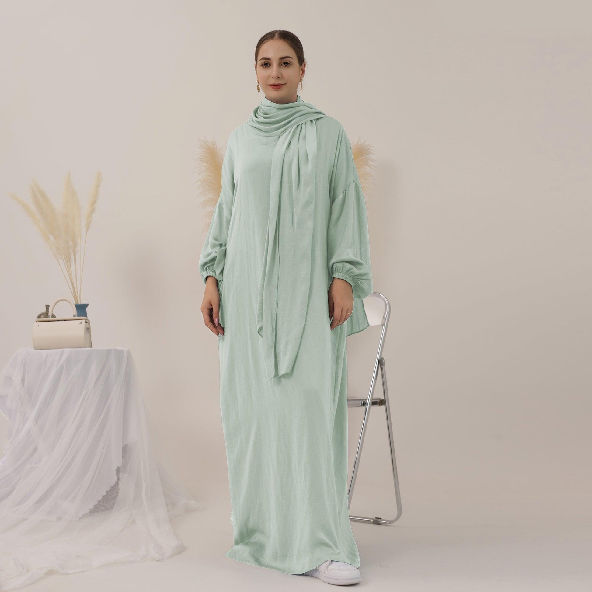 Mint Green Casual Abaya | Eolante Clothing 