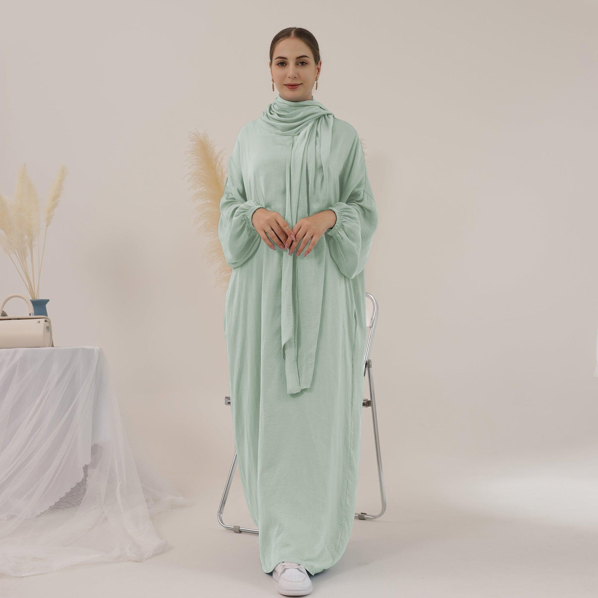 Casual Abaya Dress & Headscarf | Eolante Clothing 