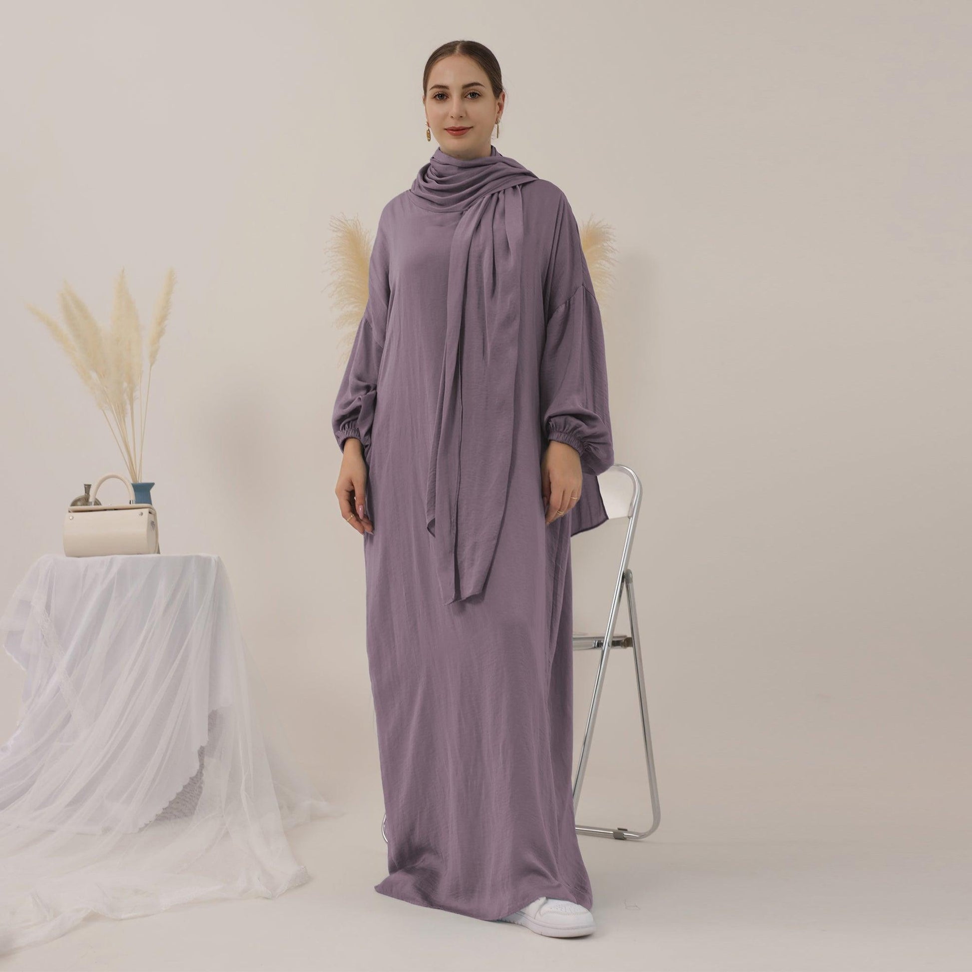 Casual Abaya in Lotus Purple | Eolante Clothing 